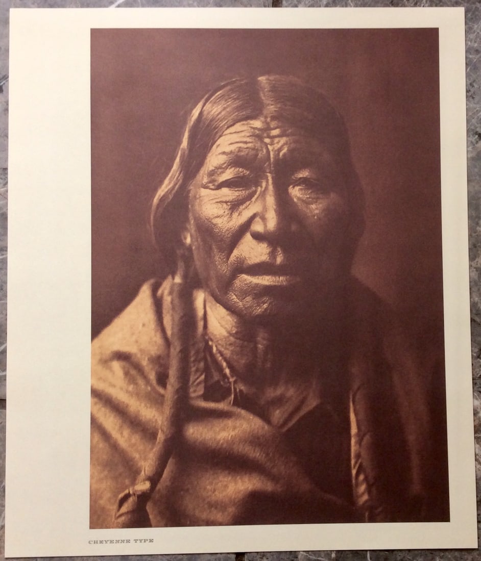 "CHEYENNE TYPE" Edward Curtis 2006 Sepia Tone American Indian Photo (1 of 2)