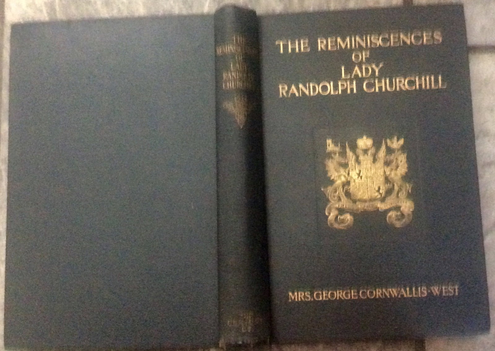 "The Reminiscences of Lady Randolph Churchill" by Mrs. George Cornwallis-West ANTIQUE 1908 Hardcover (1 of 5)