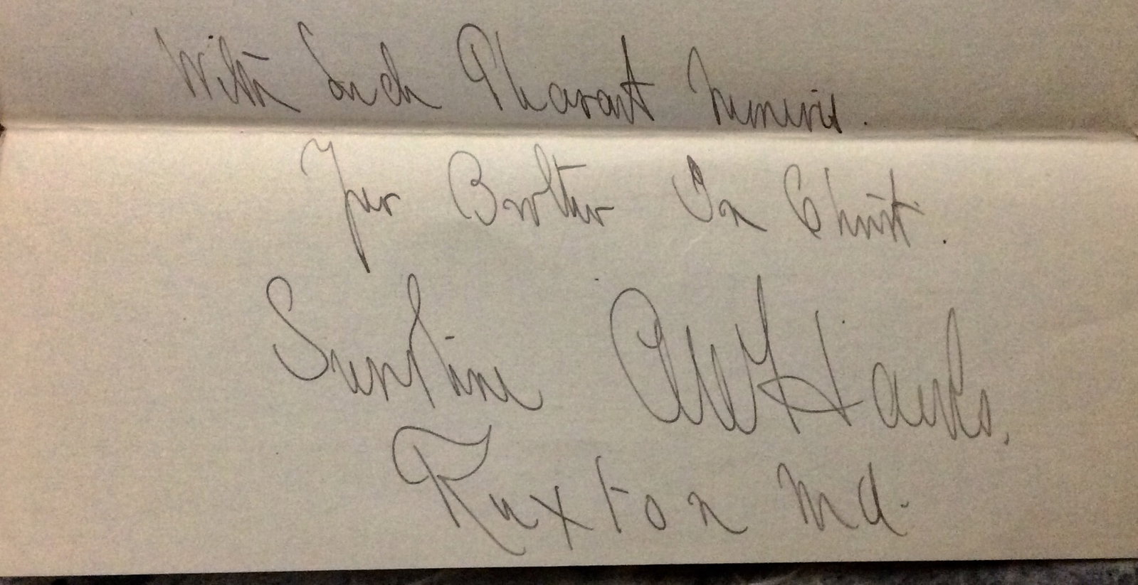 A W "Sunshine" Hawks ANTIQUE SIGNED 3 pg. ALS June 22, 1917 Telling A Fellow Minister He Will Visit (1 of 2)