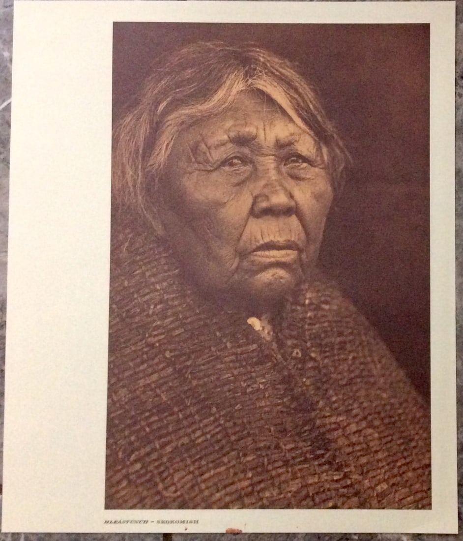 "HLEASTUNUH-SKOKOMISH" Edward Curtis 2006 Sepia Tone American Indian Photo (1 of 2)