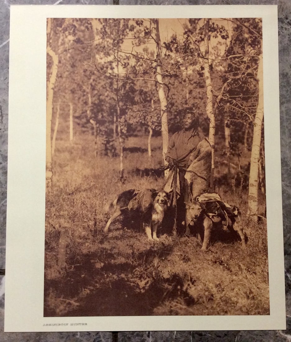 "ASSINIBOINE HUNTER" Edward Curtis 2006 Sepia Tone American Indian Photo (1 of 2)