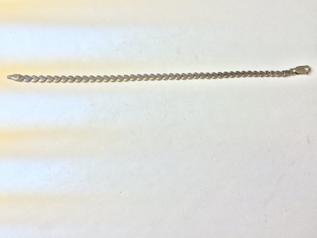 sterling silver heart designed bracelet (1 of 1)