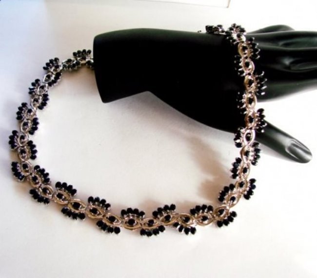 Natural Sapphire Necklace 59.40Ct 18K W/g Overlay (1 of 5)