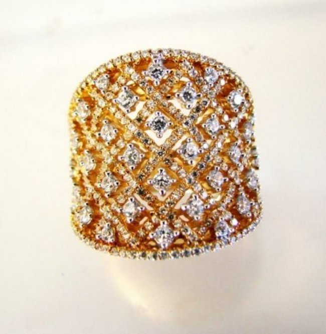 Creation Diamond Ring 2.75Ct 18k Y/g Overlay (1 of 3)