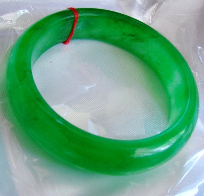 Natural Jadeite Jade Bangle Grade: A / Size 7.5 (1 of 3)