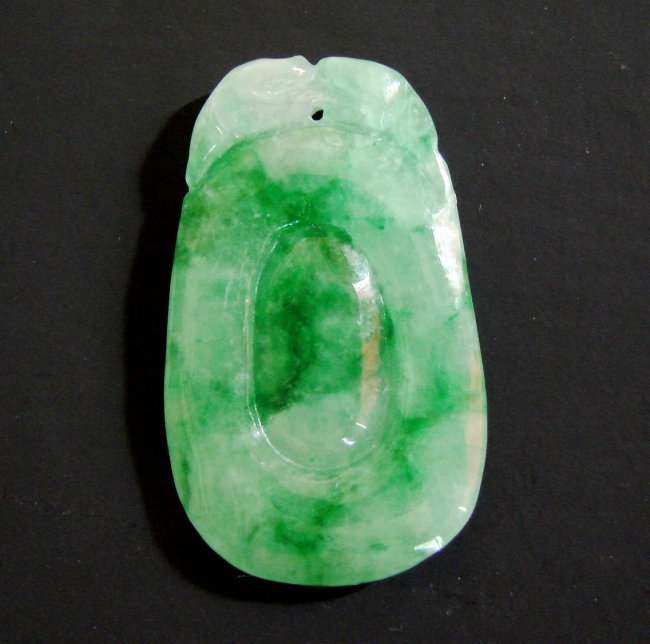 Natural Jadeite Jade Carved Coin Pendant Grade A/12.20g (1 of 4)