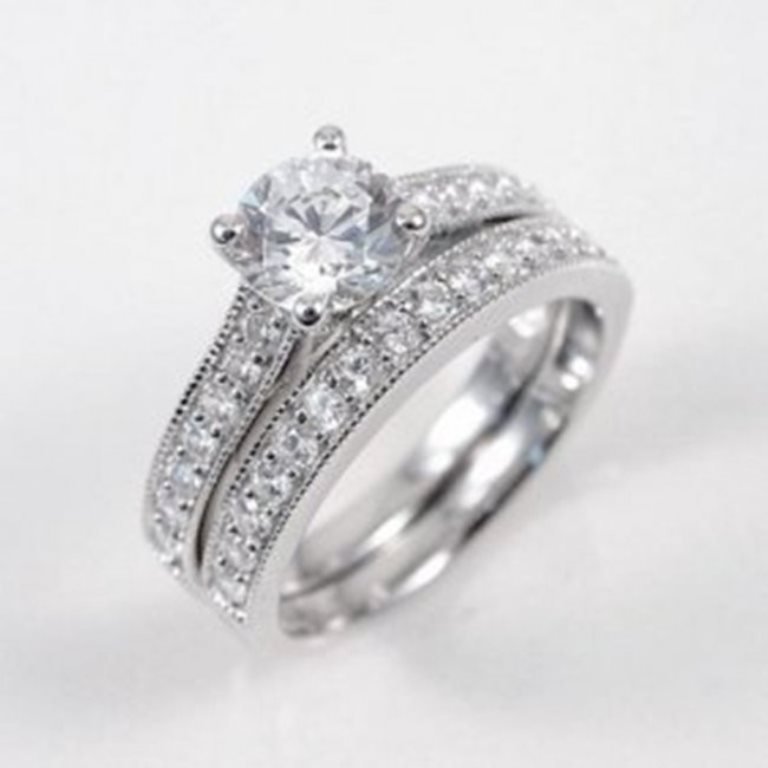 Wedding Ring Creation Diamond 1.88Ct 18k W/g Overlay (1 of 2)