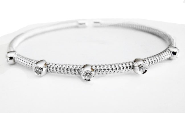 Creation Diamond Bangle 18k W/g Overlay (1 of 3)