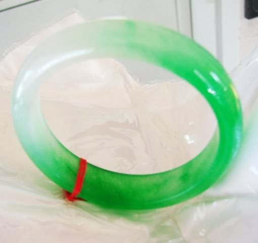 Natural  Chinese Jadeite Jade Bangle Grade: B Size 7.5 (1 of 3)