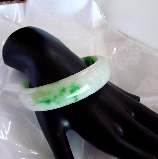 Natural Chinese Jade BangleGrade A Size: 6.5 (1 of 6)