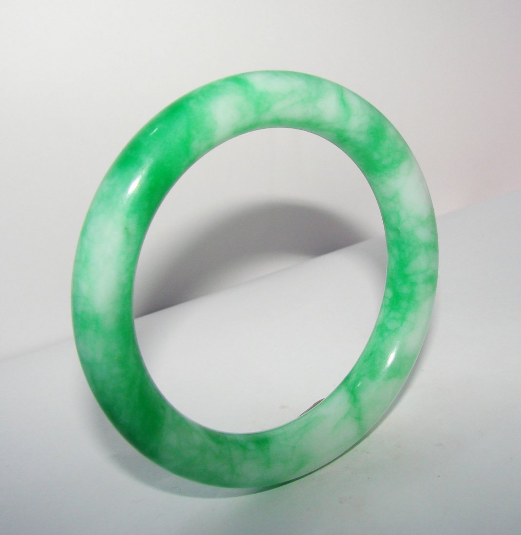 Natural Jade Bangle Grade A Inner Diameter :60mm (1 of 2)