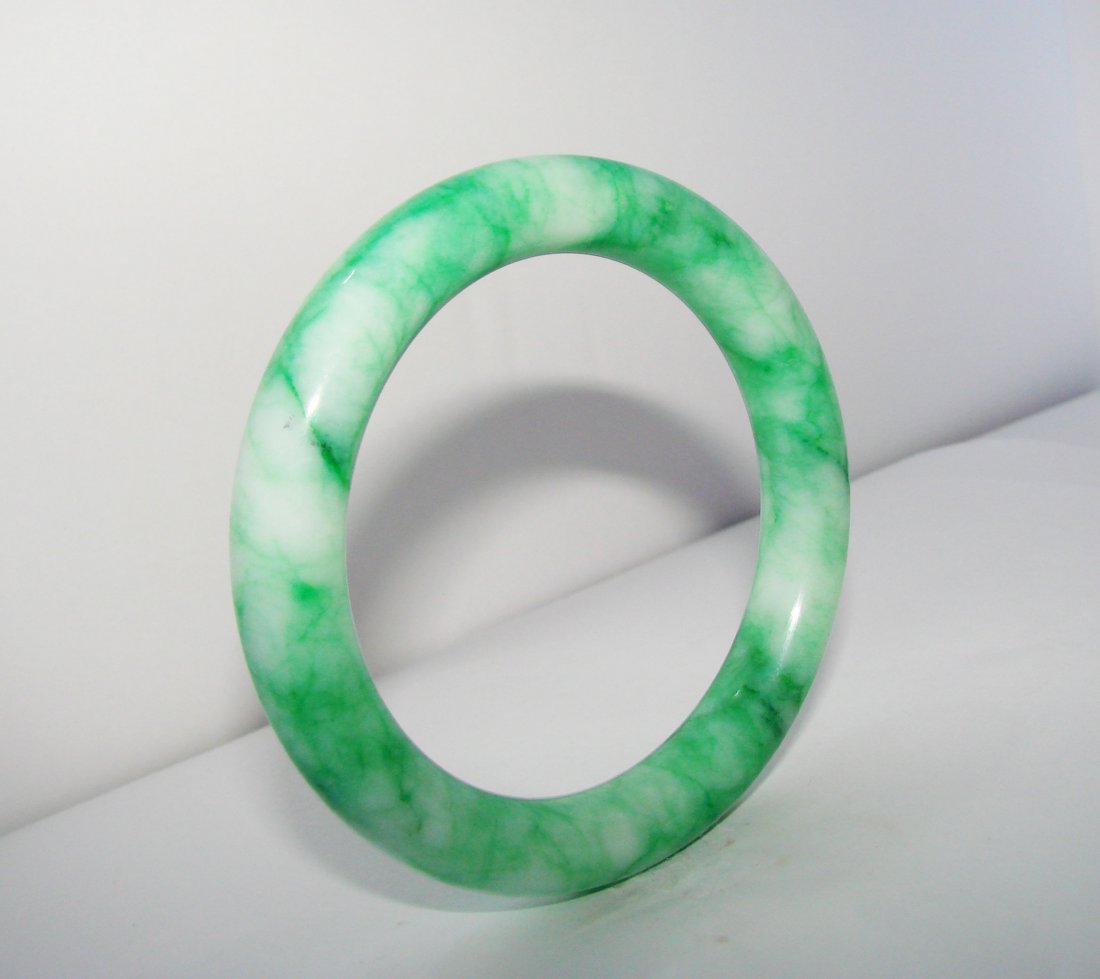 Natural Jade Bangle Grade A Inner Diameter :60mm (1 of 2)