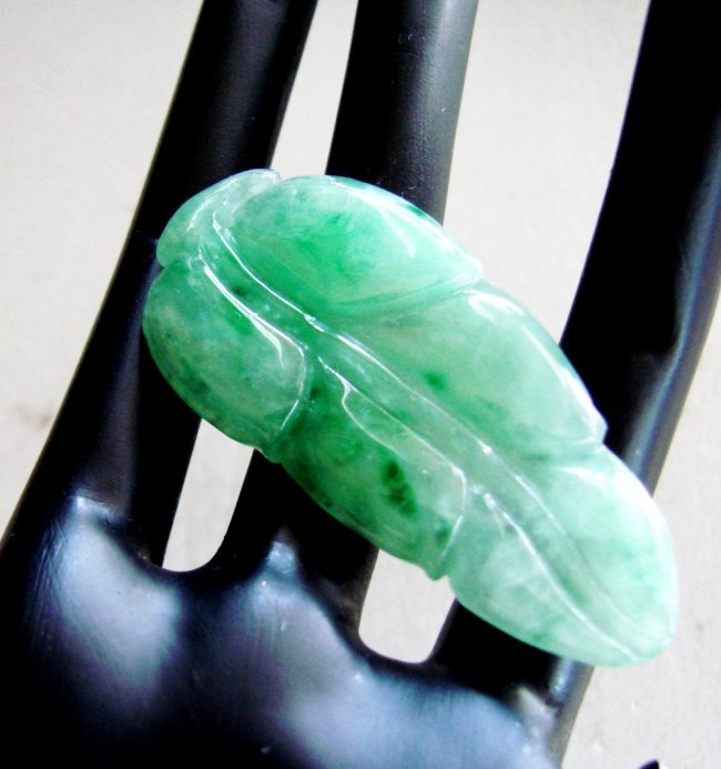 Natural Chinese Jadeite Jade Pendant Leaf Grade: A (1 of 5)