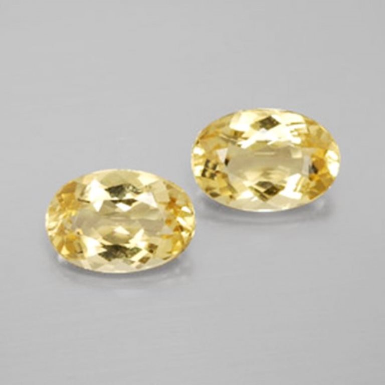 Natural Yellow Glden Beryl Pairs Oval Shape 1.92Ct (1 of 2)