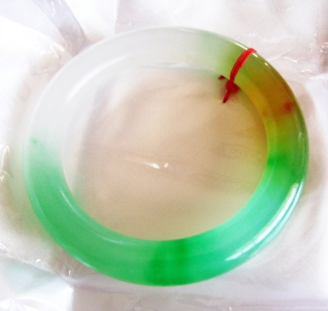 Natural Chinese Jadeite Jade Bangle Grade A Size: 7.75 (1 of 4)
