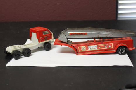 A Firetruck: Metal and plastic construction - 11" long