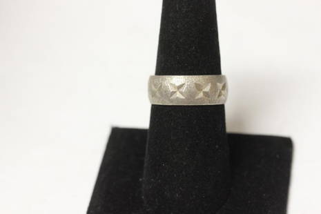 A Sterling Ring: Marked "Sterling" - size 9.5