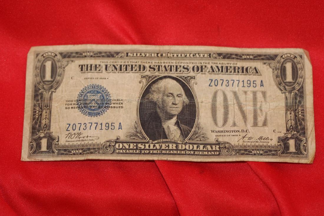 A 1928 One Dollar Funny Back Note: as shown