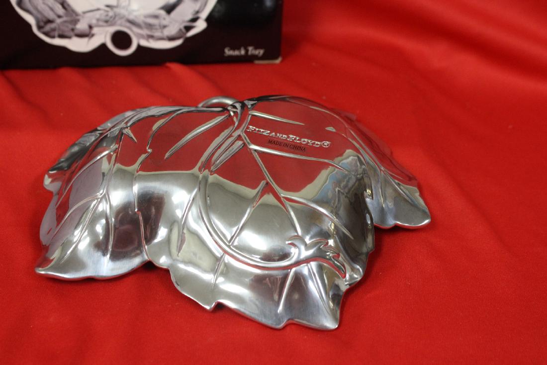 A Fitz and Floyd Metal Serveware: snack tray