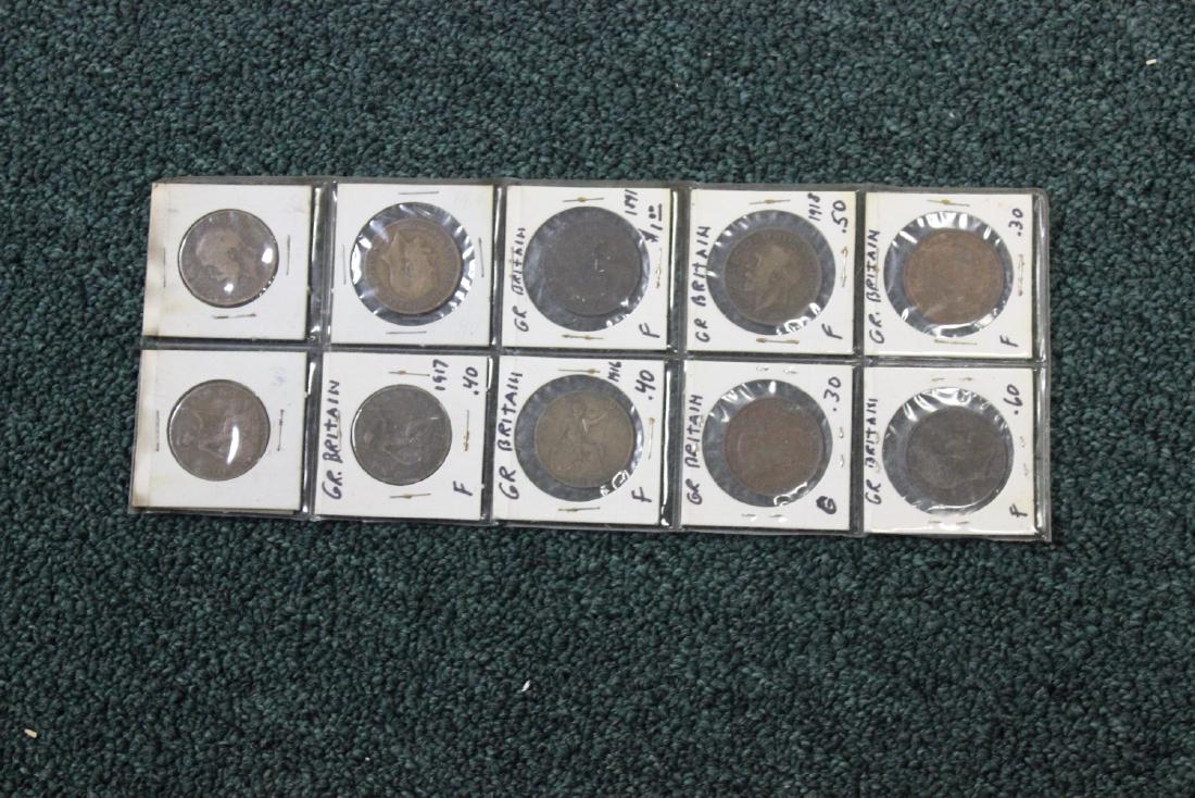 Lot of 10 Great Britain Coins: as shown