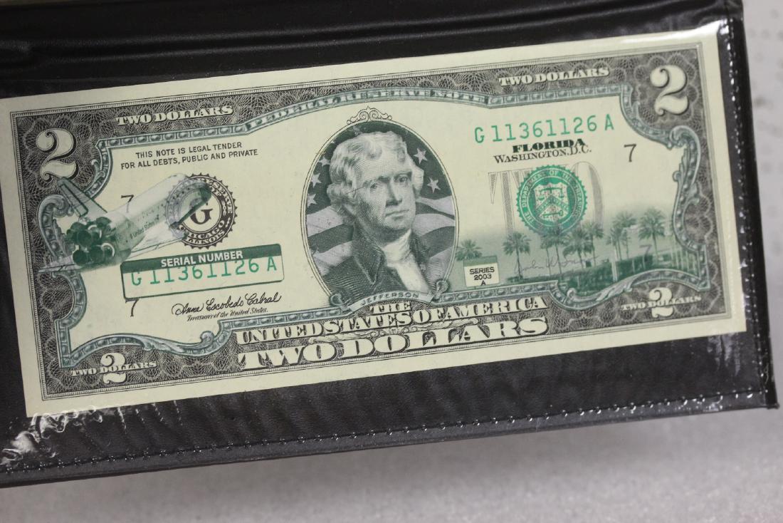 An Uncirculated Two Dollar Bill: 2003 Landmark - with COA