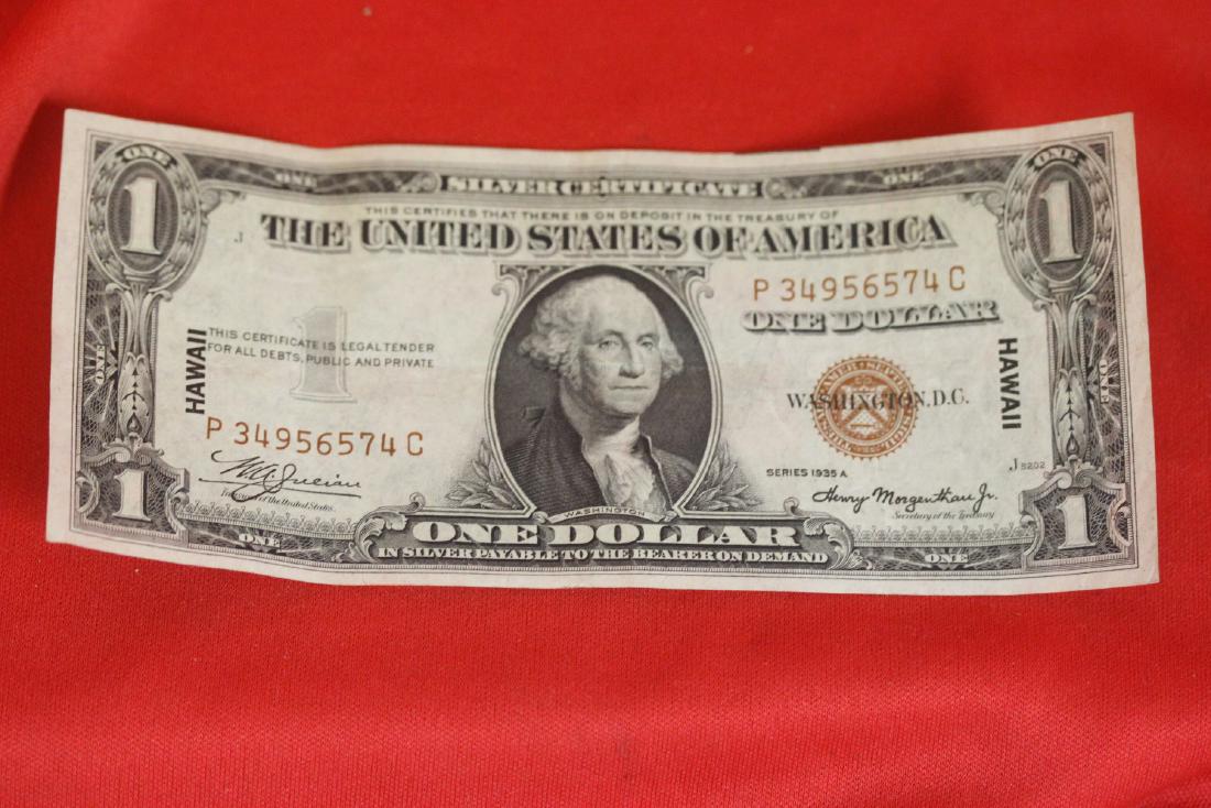 A Crisp 1935 Hawaii One Dollar Note: as shown
