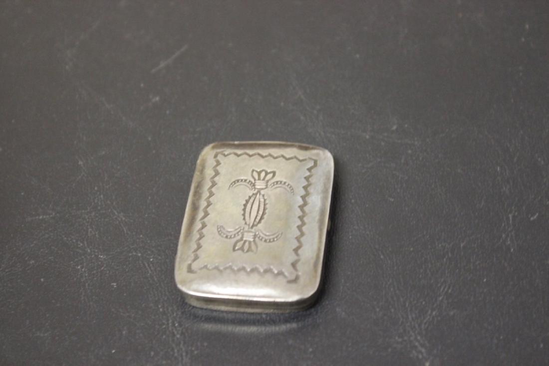 A Sterling Pill Box: as shown