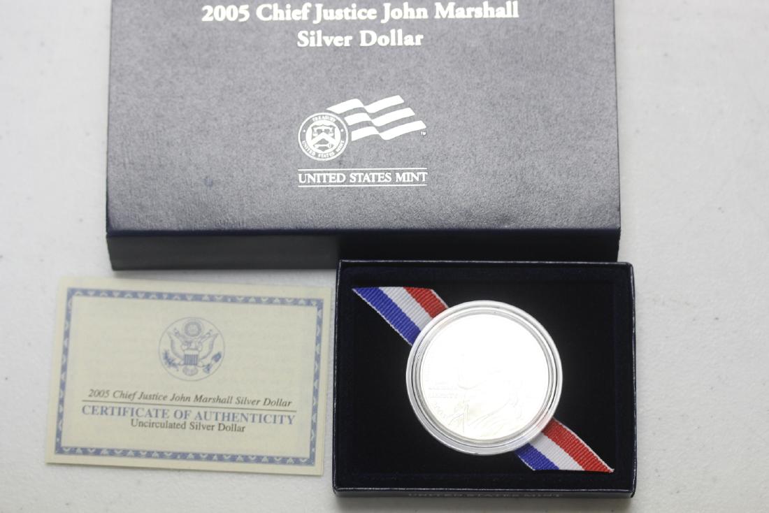 A 2005 Chief Justice John Marshall Silver Dollar: as shown