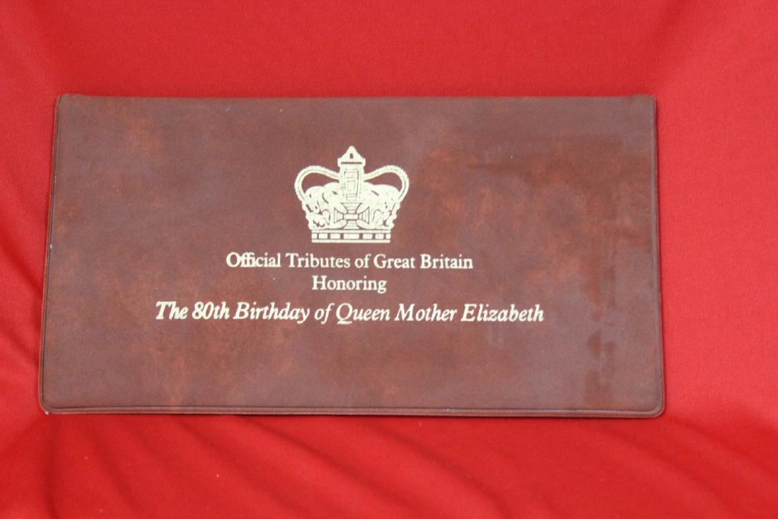 Official Tributes of Great Britain: Honoring the 80th Birthday of Queen Elizabeth - Stamp and Coin set