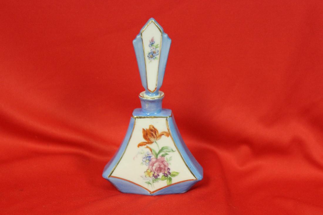 A Vintage Porcelain Perfume Bottle: 6 1/2" tall