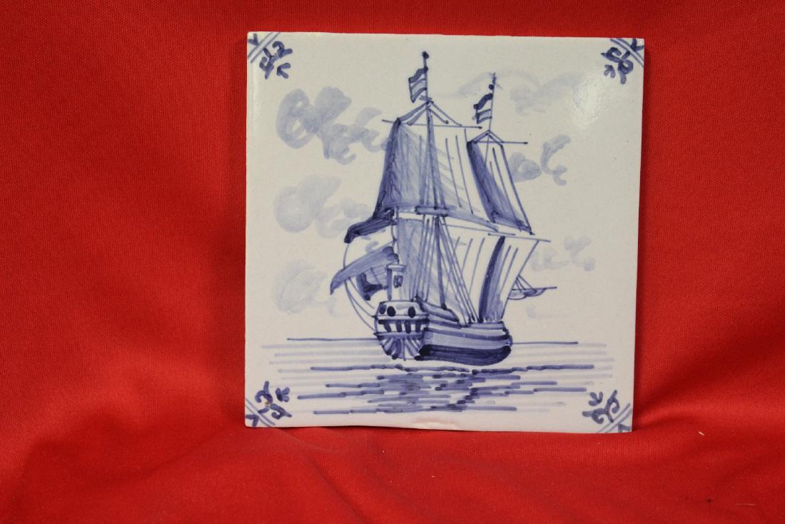 A Delft Tile: 5 1/8" square