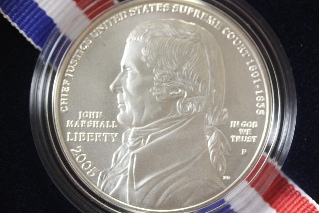 A 2005 Chief Justice John Marshall Silver Dollar: as shown