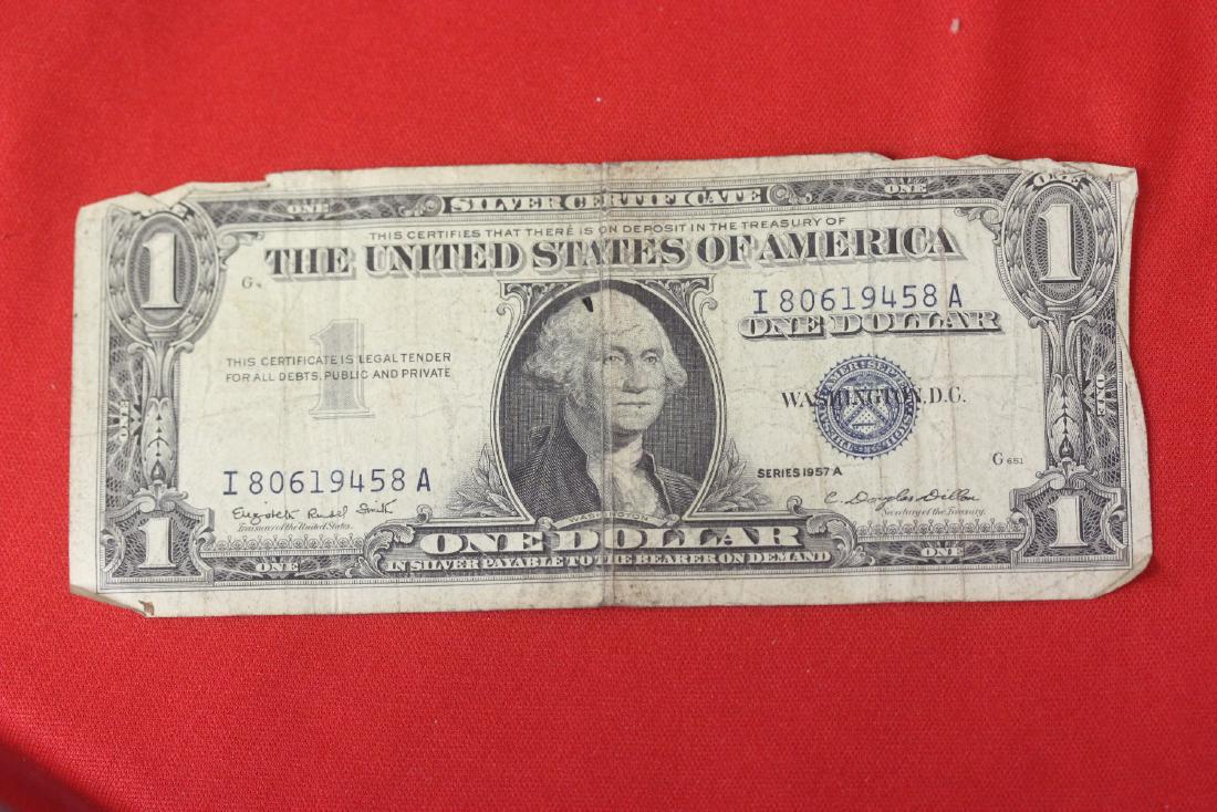 A Misaligned Blue Seal One Dollar Note: as shown