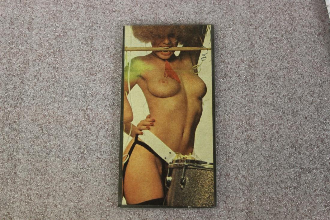 A Nude Tile: Local artist signed - looks to be a glass tile - 5 3/4" x 3"