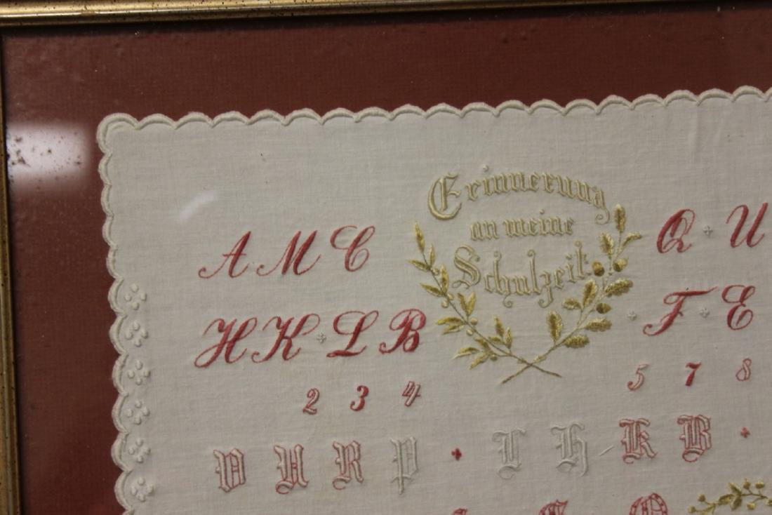 A Vintage Sampler?: overall= 16 1/2" x 14 1/2" - sight= 12" x 10"