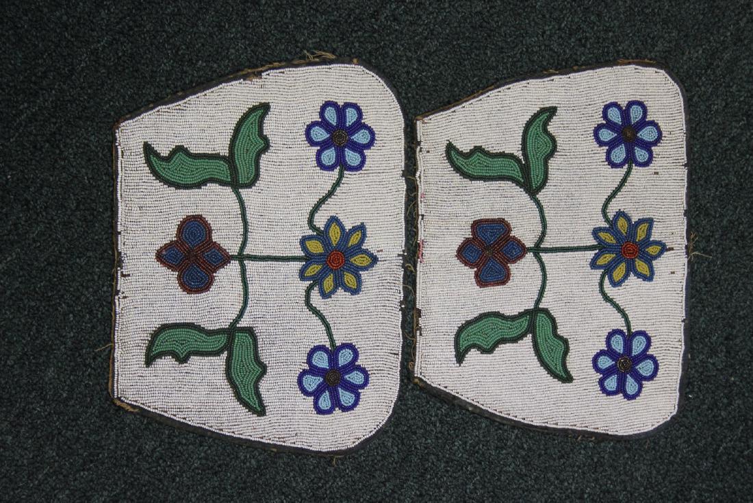 A Pair of Native American Indian Beaded Articles: from the early 1900's - 11 1/8" at the widest point