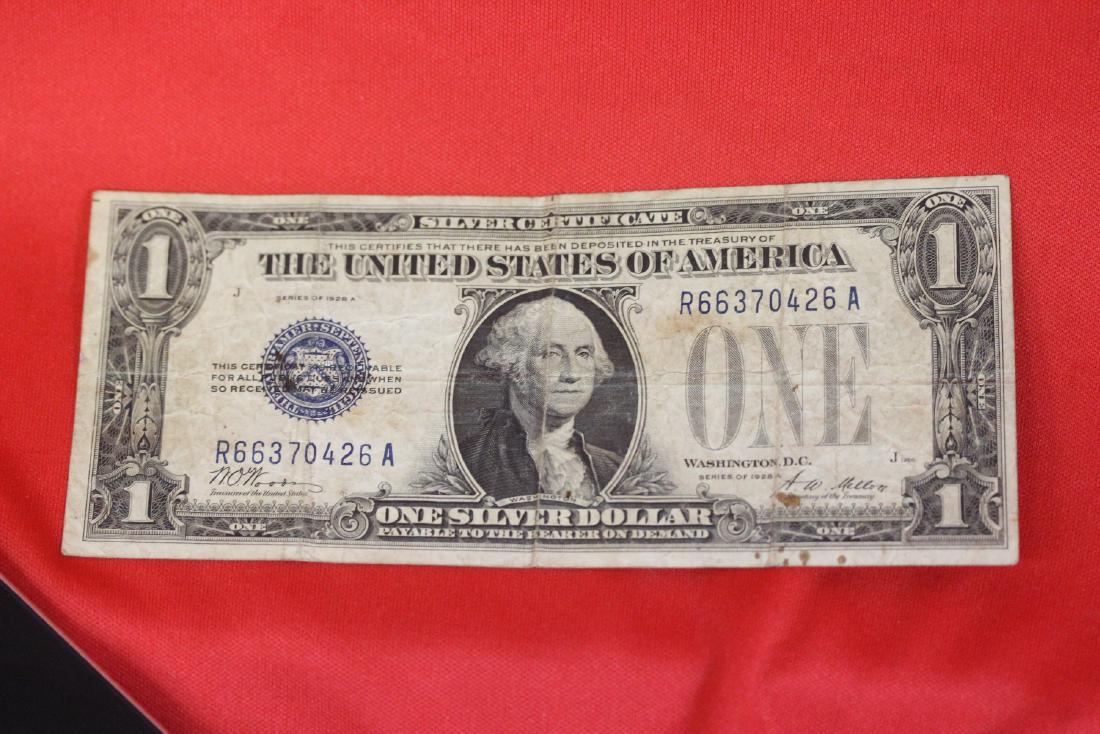 A 1928 Funny Back One Dollar Note: as shown