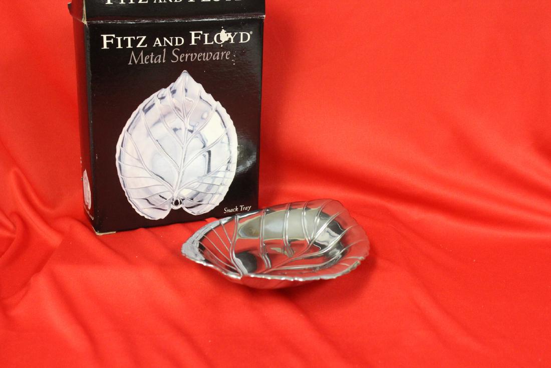 A Fitz and Floyd Metal Serveware: snack tray