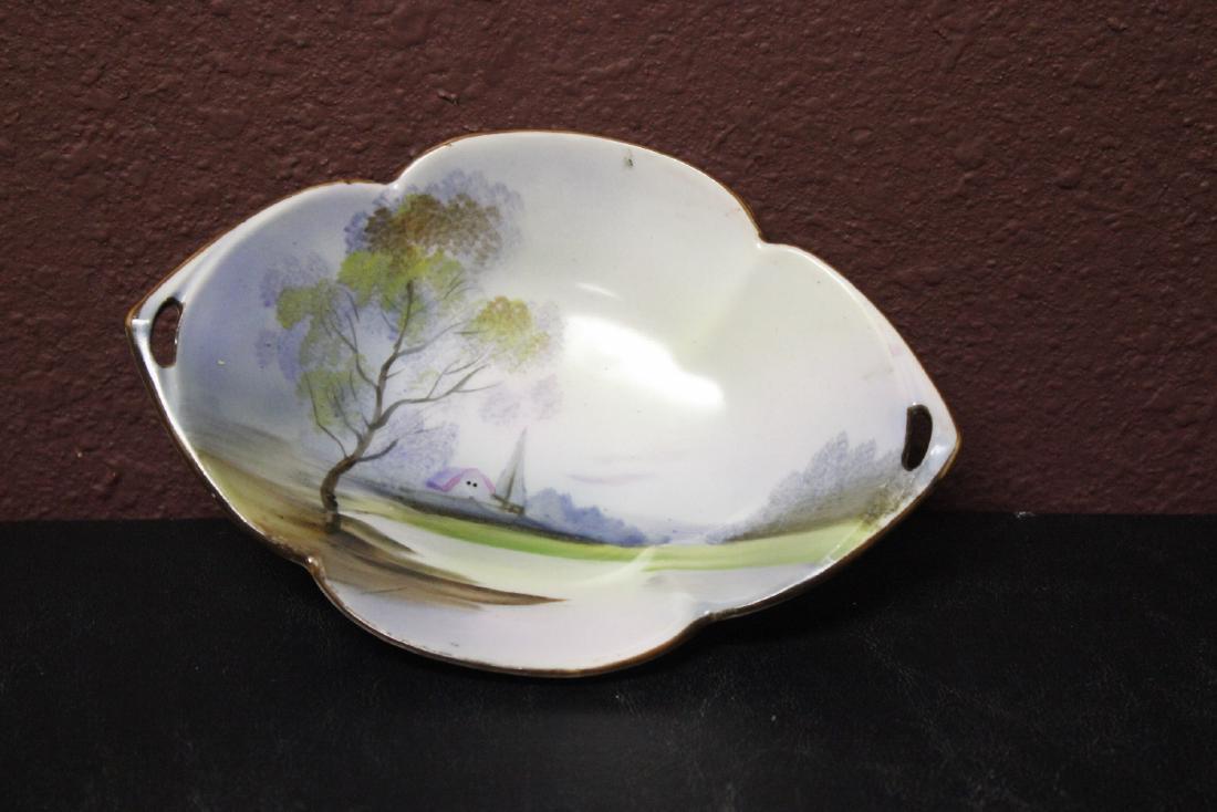 A Noritake Two Handle Small Dish: Japanese - 6 3/8" long