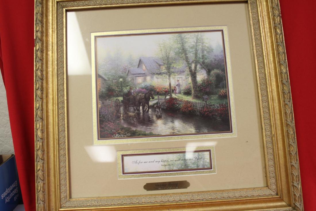A Thomas Kinkade Print: overall= 16 3/4" x 16 3/4"