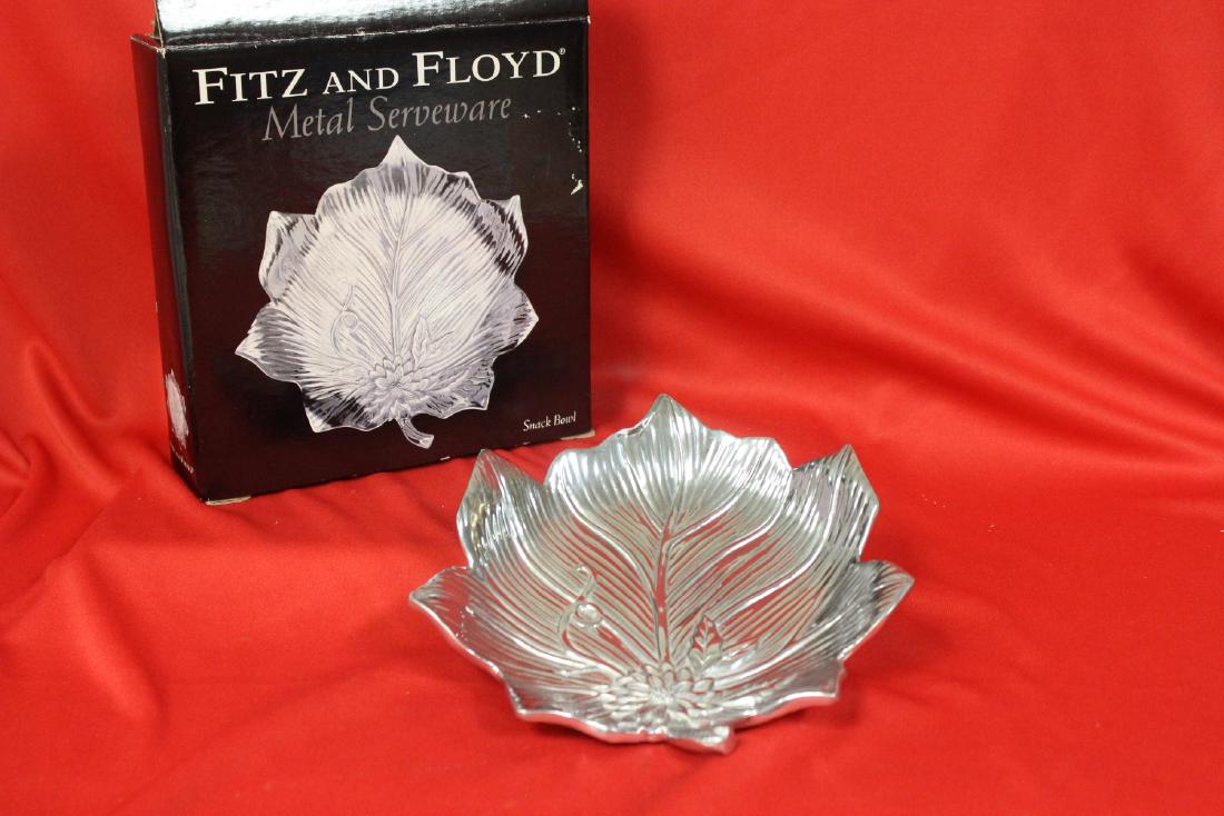 A Fitz and Floyd Metal Serveware: snack bowl