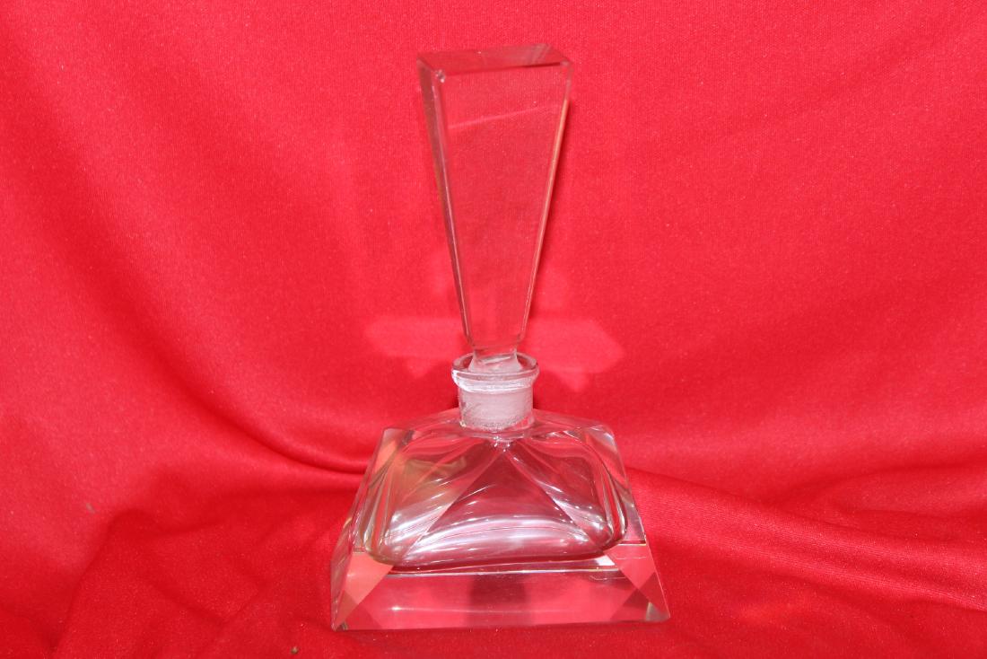 A Modern Style Perfume Bottle: please note: one small chip on top - 6" tall