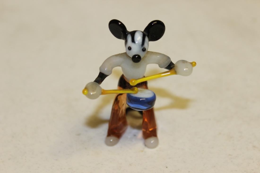 A Miniature Art Glass Mickey Mouse: 2 1/4" tall