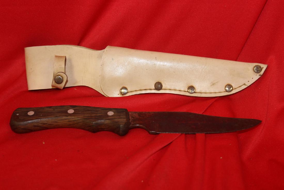 A Hunting Knife: with vinyl sheath - 10 1/2" long