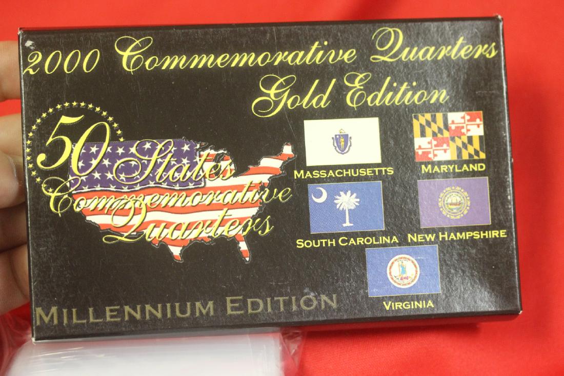 2000 Commemorative Quarters: Gold edition with COA