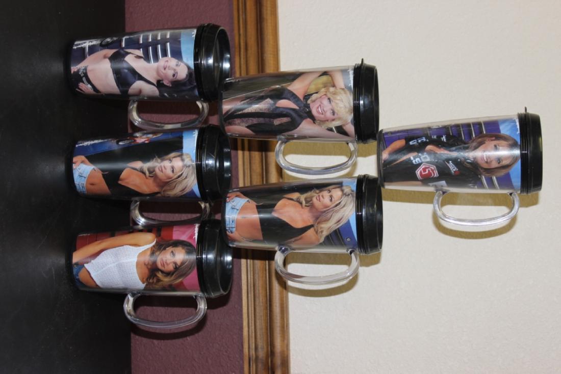 Lot of 6 Playboy Cups, Mugs With Classic Car Collection: Each mug measures at 7 inches tall - probably 16oz. Each