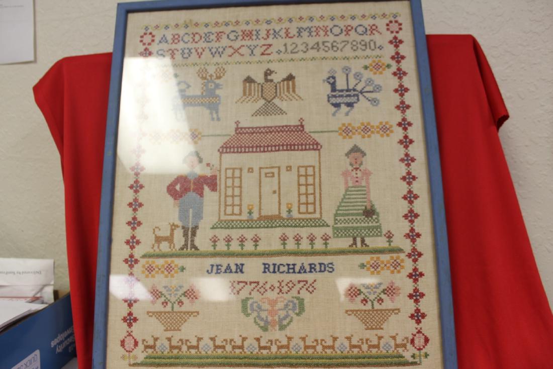 A Sampler: overall= 17 1/4" x 21 1/4"