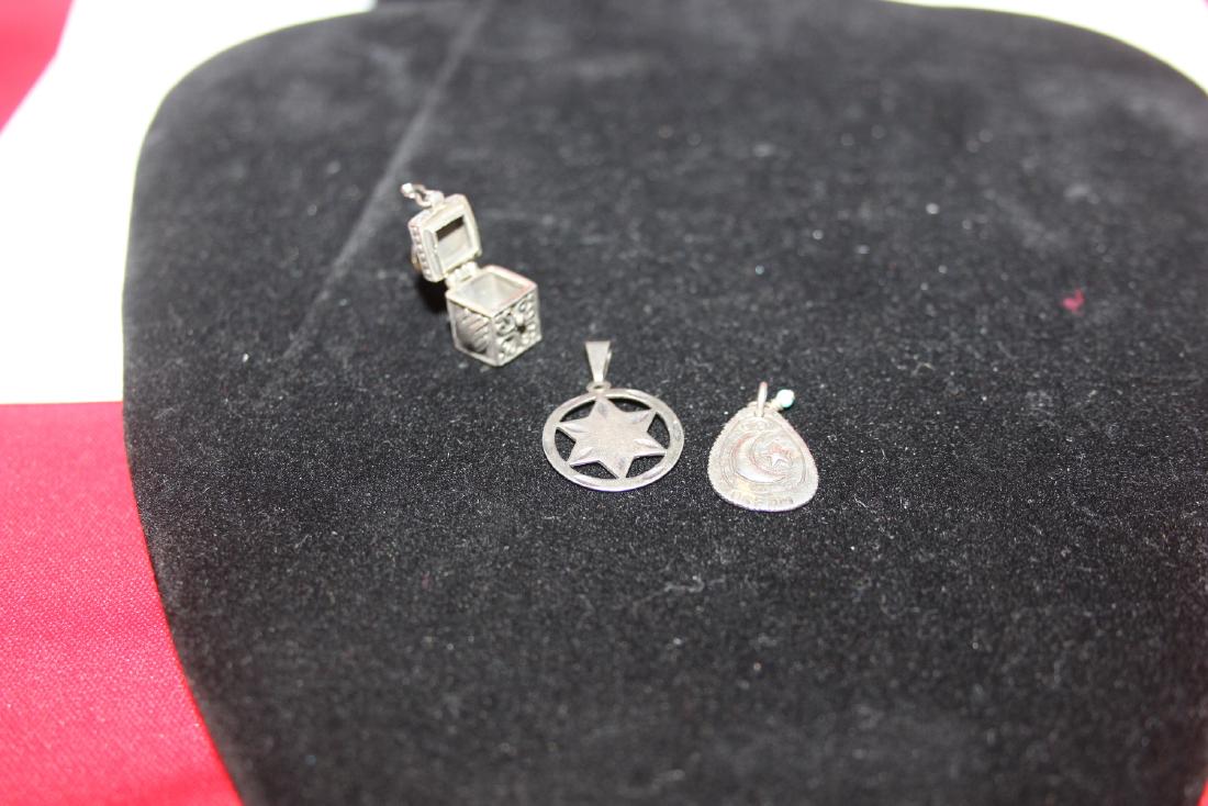 A Lot of 3 Sterling Charms: as shown