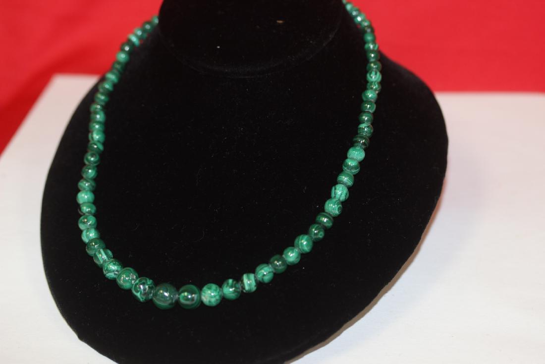 A Malachite Necklace: as shown