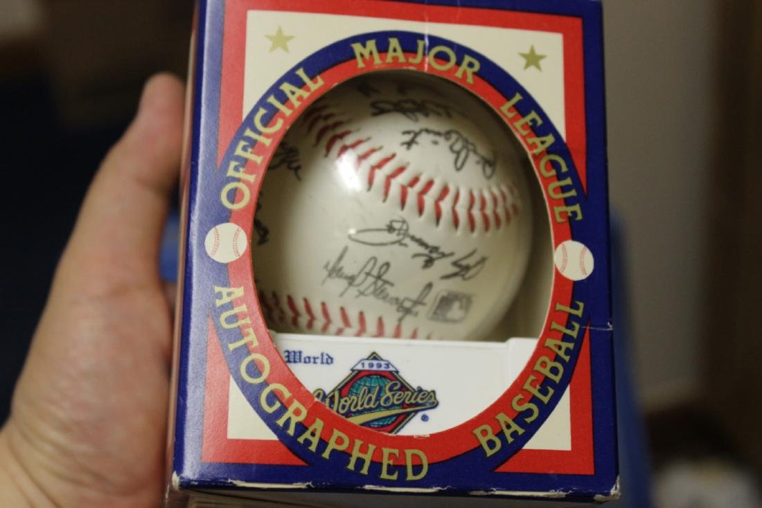 A Replica 1993 World Series Signed Baseball: With Hologram - Boxed - Believed to be the Blue Jays
